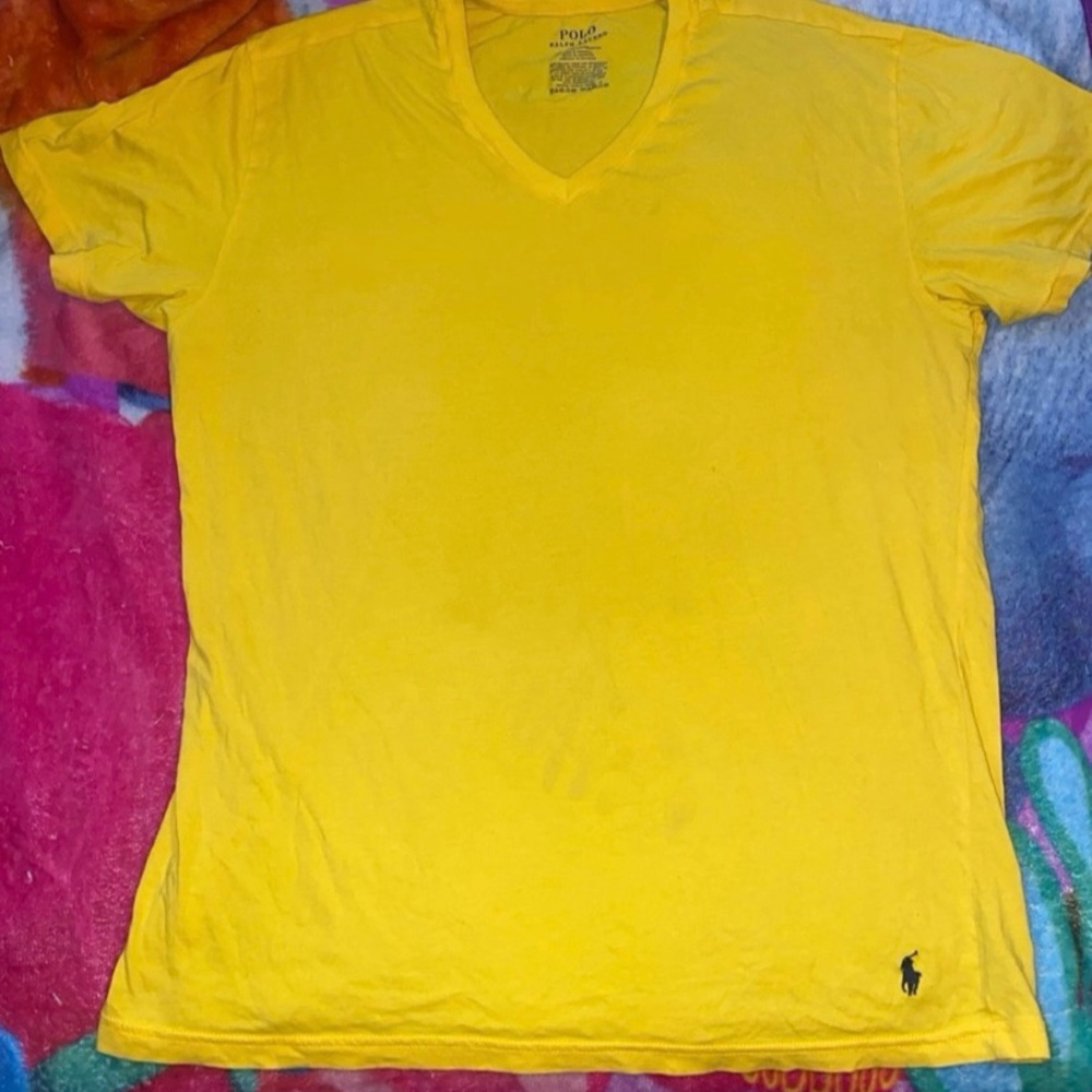 Polo by Ralph Lauren Men's Yellow T-Shirt